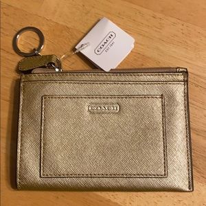 Coach wallet in gold - New w Tag